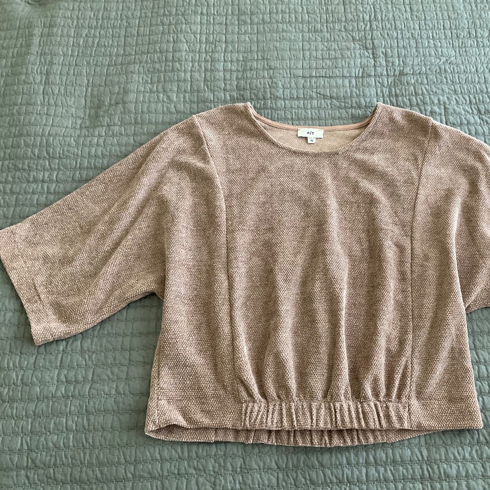NLT Fuzzy Soft Kimono Sleeve Blouse - Medium